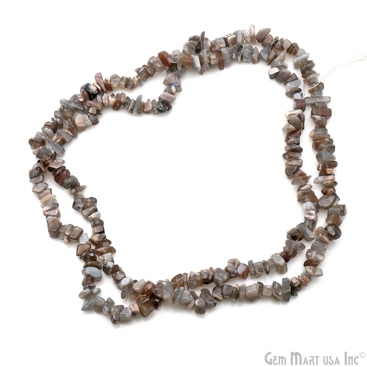 Gemstone Chip Beads, 34 Inch, Natural Chip Strands, Drilled Strung Nugget Beads, 7-10mm, Polished, GemmartUSA (70004)